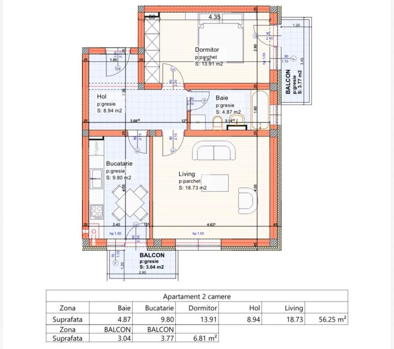 Apartament-2-Camere-56mp-Utili-2-Balcoane-7mp-Parcare-Subcetate-Sanpetru