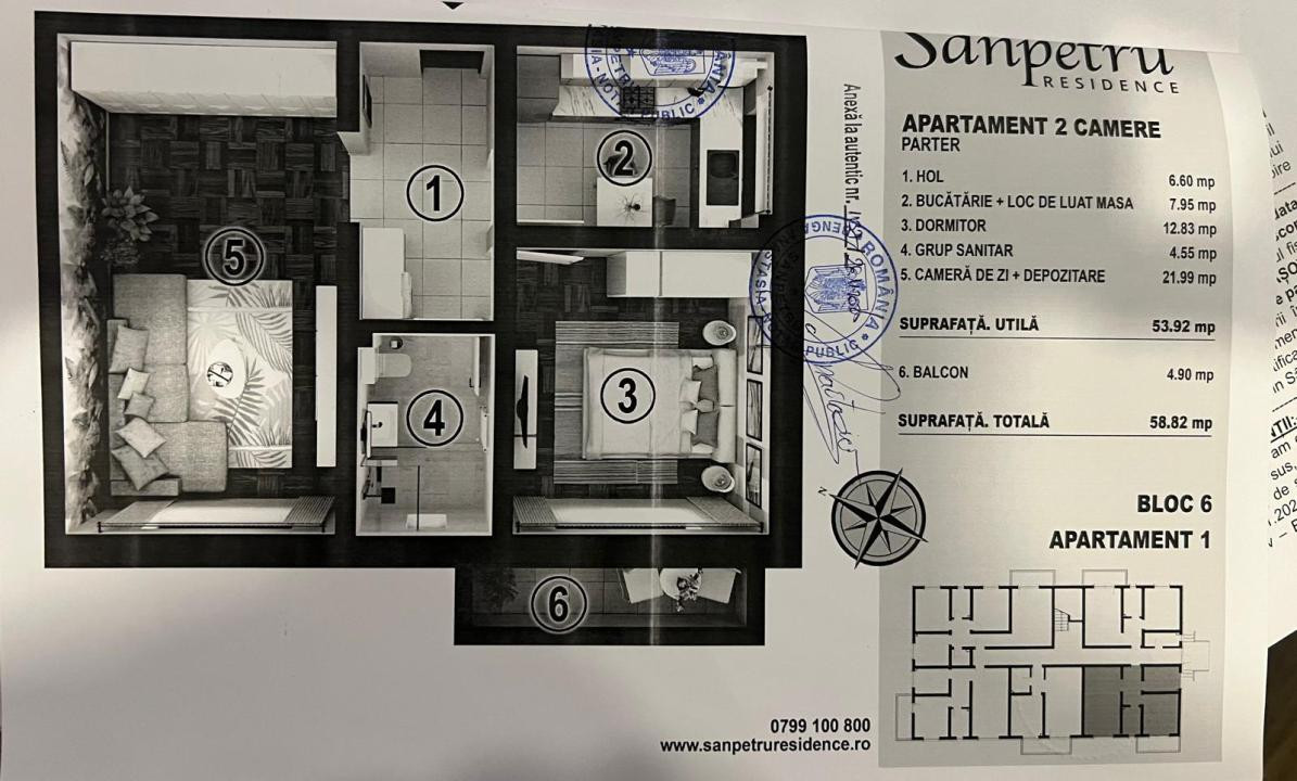 Apartament-3-Camere-Decomandat-73mp-Utili-Balcon-5mp-Parcare-Sanpetru-Residence