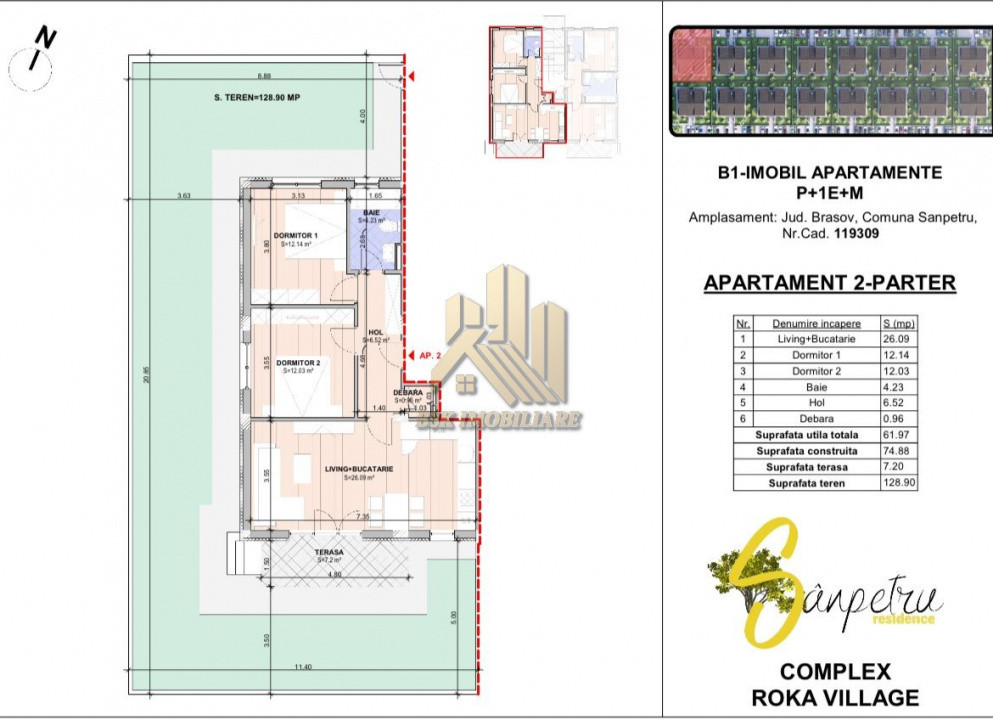 Apartament 3 camere Roka Village