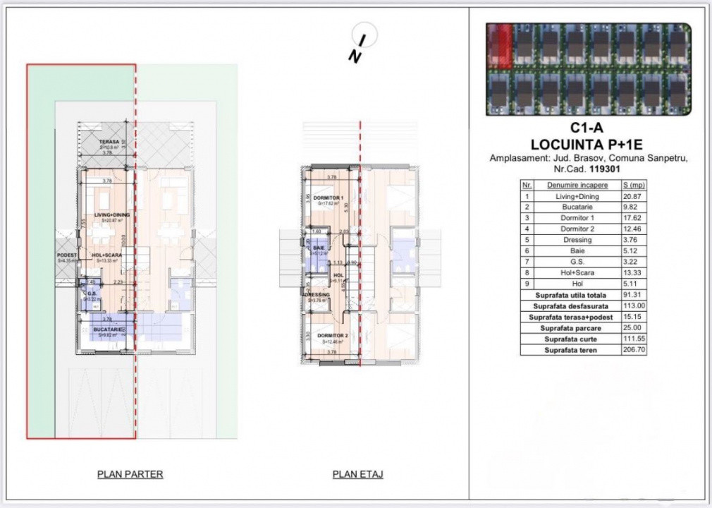 Casa tip duplex Sanpetru Comision 0